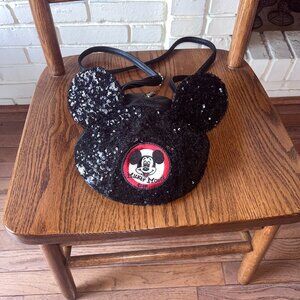 Loungefly Sequined Mickey Mouse Club Ear Crossbody Purse